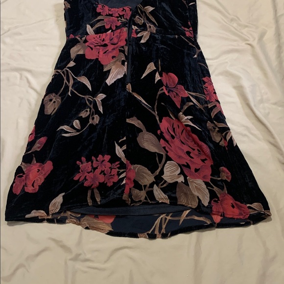 Lush Floral Velvet Mini Dress - Picture 10 of 10